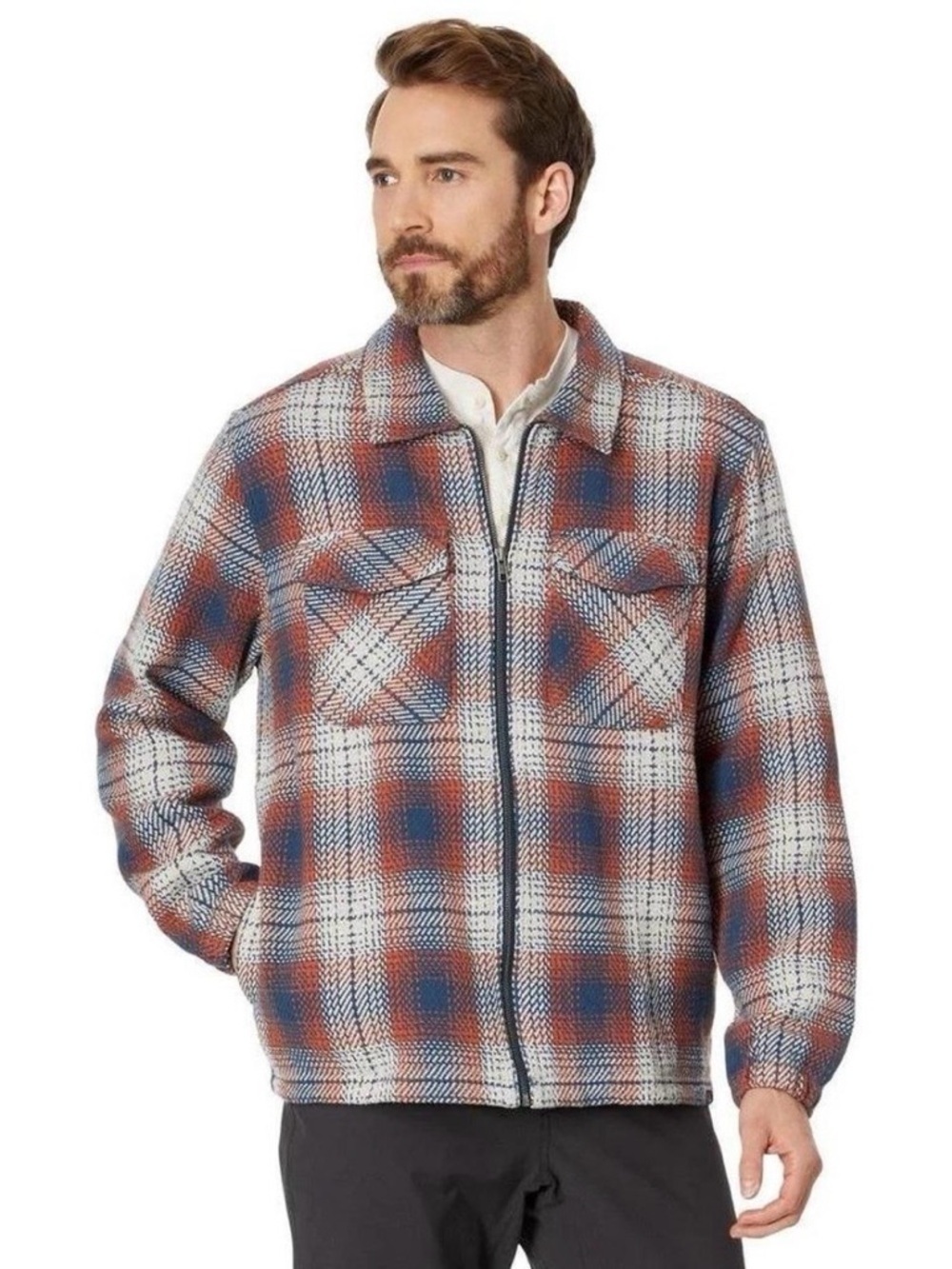 prAna heritage full zip standard fit flannel shirt